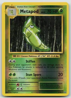 Pokemon Metapod 4/108 Evolutions Uncommon Reverse Holo NM - Image 1