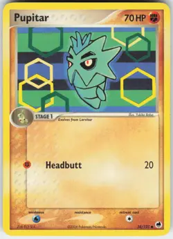 Pupitar 58/101 Common Dragon Frontiers Pokemon Lightly Played - Image 1