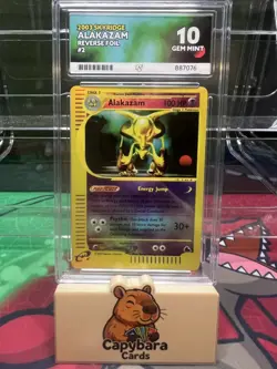 Alakazam 2/144 ACE 10 - Skyridge - Rare Reverse Holo Pokemon Perfect Subs Pop 1 - Image 1