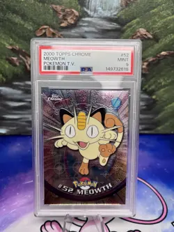 2000 Topps Chrome Meowth #52 PSA 9 Pokemon T.V. - Image 1