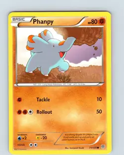 Pokemon TCG Phanpy B&W Plasma Storm 71/135 Regular Common Card LP-NM - Image 1