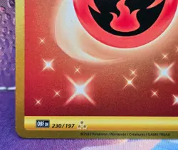 Fire Energy 230/197 Sv03 Obsidian Flames Gold Secret Rare Pokemon TCG - Image 4