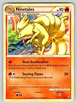 Ninetales 20/95 Rare HGSS Unleashed Pokemon Lightly Played - Image 1