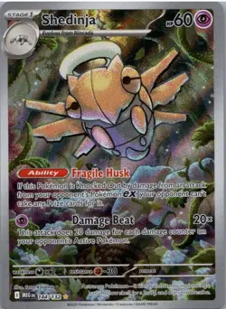 ME01 Pokemon Mega Evolution Shedinja 144/132 Full Art Illustration Rare Near MT - Image 1