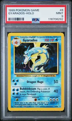 1999 Pokemon Game Gyarados #6 PSA 9 Holo TCG Vintage - Image 1