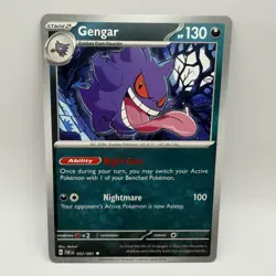 Pokemon TCG Gengar 57/91 SV: Paldean Fates Uncommon Non-Holo NM - Image 1