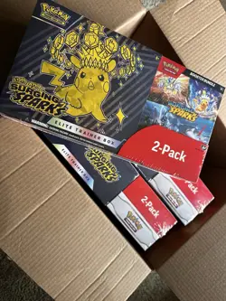 Lot of 3 Pokemon Surging Sparks Elite Trainer Box/Booster Bundle Costco 2-Pack - Image 1