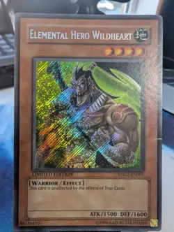 YuGiOh! Elemental Hero Wildheart EHC2-EN003 Secret Rare Played - Image 1