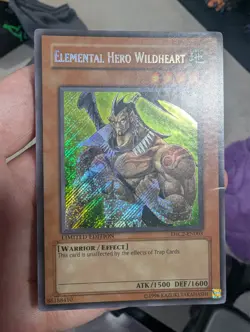 YuGiOh! Elemental Hero Wildheart EHC2-EN003 Secret Rare Played - Image 4