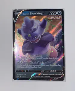 Galarian Slowking V 99/198 ultra rare Pokemon card Chilling Reign Ultra Mint - Image 1