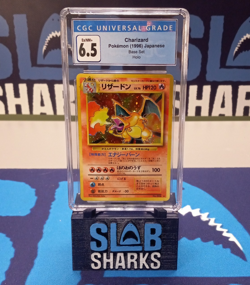 1996 Japanese Pokemon Base Set Charizard Holo 006 CGC 6.5 Ex/NM+ - Image 1