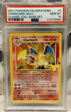 Charizard 4/102 Pokemon Celebrations Classic Coll. Base Set PSA 10 GEM MT - Image 1