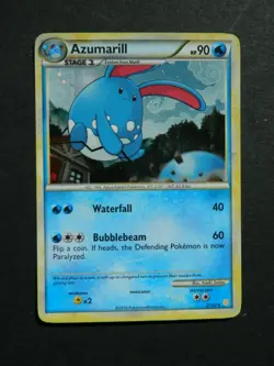 Pokemon AZUMARILL 2/123 - HEARTGOLD SOULSILVER HOLO - (NM-) - Image 1