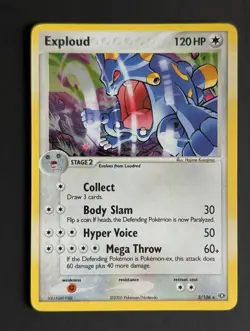 Exploud 3/106 Holo 2005 Ex Emerald Pokemon LP/MP - Image 1