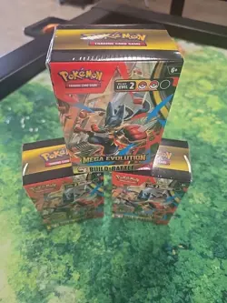 THREE Pokemon Mega Evolution Build & Battle pre-release kit SEALED In Hand - Image 2