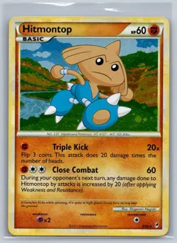 Hitmontop 8/95 Holo Rare Call of Legends Pokemon Holo Lightly Played - Image 1