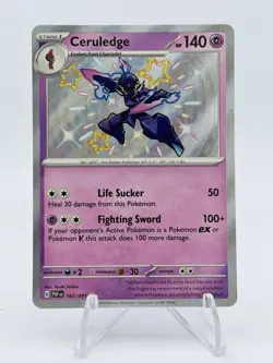 2024 Pokemon Paldean Fates Ceruledge 162/091 Shiny Holo Baby Shiny Fire NM - Image 1
