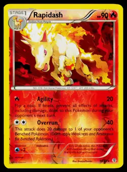 Rapidash - 15/83 NM Rare Generations Pokemon Reverse Holo Pack Fresh - Image 1