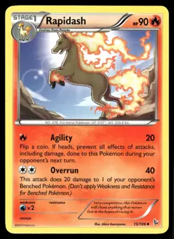 Rapidash 15/106 Uncommon Flashfire Pokemon Near Mint - Image 1