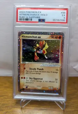 Hitmonchan ex Holo #98 Ruby & Sapphire 2003 Pokemon EX PSA 5 - Image 1