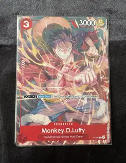 Monkey.D.Luffy P-006 One Piece CCG Promo Bandai 3000 Power Regular Card - Image 1