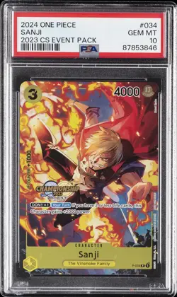 2024 ONE PIECE CHAMPIONSHIP 2023 EVENT PACK #034 SANJI PSA 10 - Image 1