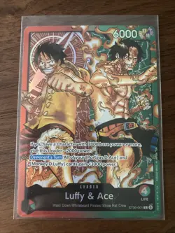 Luffy & Ace ST30-001 Leader Starter Deck EX Luffy & Ace One Piece English NM - Image 1
