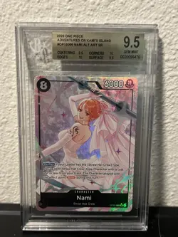 One Piece TCG Nami (OP15-086) Alt Art Foil Adventure on Kami’s Island EN BGS 9.5 - Image 1