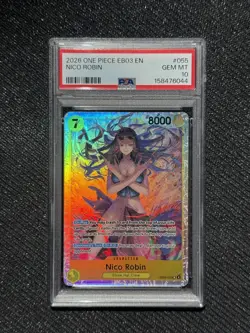 2026 ONE PIECE EB03-055 EXTRA BOOSTER HEROINES EDITION NICO ROBIN PSA 10 - Image 1