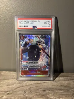 One Piece CCG Trafalgar Law PRB-02 EN Foil, PSA 10, POP 23 - Image 1