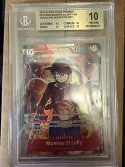 2022-24 One Piece Promos #ST10-006 Monkey D Luffy Treasures Booster Set BGS 10 - Image 1
