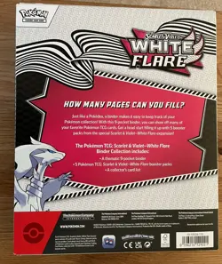 Pokemon TCG Scarlet Violet White Flare Binder Collection Reshiram New Sealed - Image 2