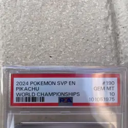 Pikachu 190 World Championships Svp En-Sv Black Star Promo Pokemon PSA 10 - Image 3