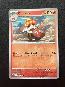 Crocalor 030/191 Reverse Holo Surging Sparks Pokemon Near Mint - Image 1