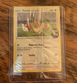 Eevee on the Ball 002/005 Pokemon Futsal Collection Pokemon NM - Image 1