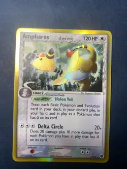 Pokemon Card Ampharos - EX Dragon Frontiers - 1/101 Rare Holo ENG - NM - Image 1