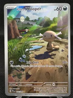 Paldean Wooper 102/094 Holo Illustration Rare Phantasmal Flames Pokemon Card - Image 1