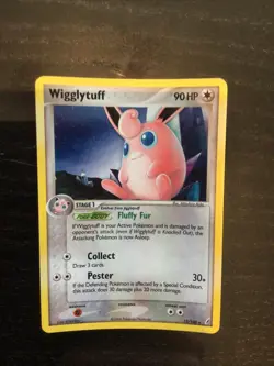 Pokemon Card Wigglytuff 13/100 ex Crystal Guardians 13/100 Holo Rare Swirl LP - Image 1