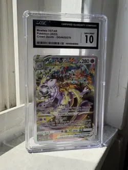 CGC 10 GEM MINT Mewtwo VSTAR GG44/GG70 Crown Zenith Galarian Gallery Pokemon - Image 1