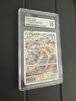 CGC 10 GEM MINT Mewtwo VSTAR GG44/GG70 Crown Zenith Galarian Gallery Pokemon - Image 2