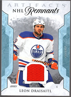 LEON DRAISAITL 2023-24 Upper Deck Artifacts NHL Remnants Game-Used Relic Oilers - Image 1