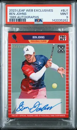 2023 Leaf Pro Set Pickleball Ben Johns Rookie Card RC Auto /300 PSA 9 Mint - Image 1