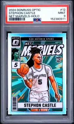 2024 Panini Donruss Optic Net Marvels #12 Stephon Castle Net Marvels-Holo PSA 9 - Image 1