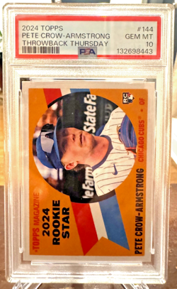 2024 Topps Throwback Thursday #144 Pete Crow-Armstrong PSA 10 - Image 1
