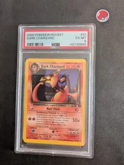 Pokemon TCG: Dark Charizard 21/82 Team Rocket Unlimited Non Holo PSA 6 - Image 1