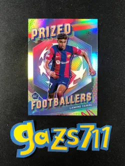 Lamine Yamal 2023-24 Topps Finest UCL UEFA Prized Footballers Rookie RC - Image 1