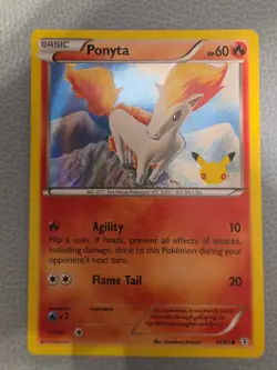Pokemon TCG Ponyta Generations 20th Anniversary Holo Card 14/83 - Image 1