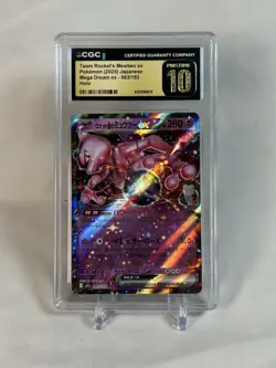 Team Rocket's Mewtwo ex 063/193 Mega Dream ex CGC Pristine 10 - Image 1