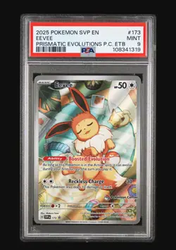 2025 Pokemon Eevee #173 Black Star Promo Pokemon Center Exclusive PSA 9 - Image 1