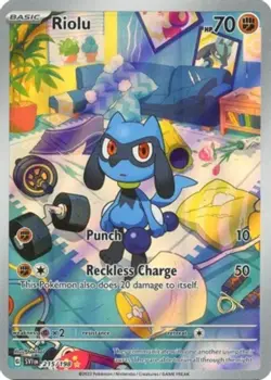 Riolu - 215/198 - Illustration Rare LP, English Pokemon Scarlet & Violet Singles - Image 1